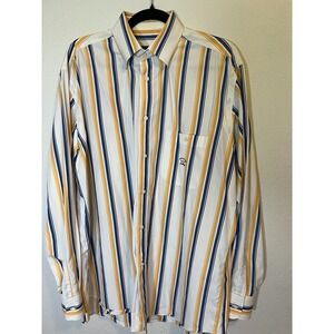 Paul & Shark Yachting Stripes Shirt Mens‎ 42 Large Nautical Italy Luxe READ